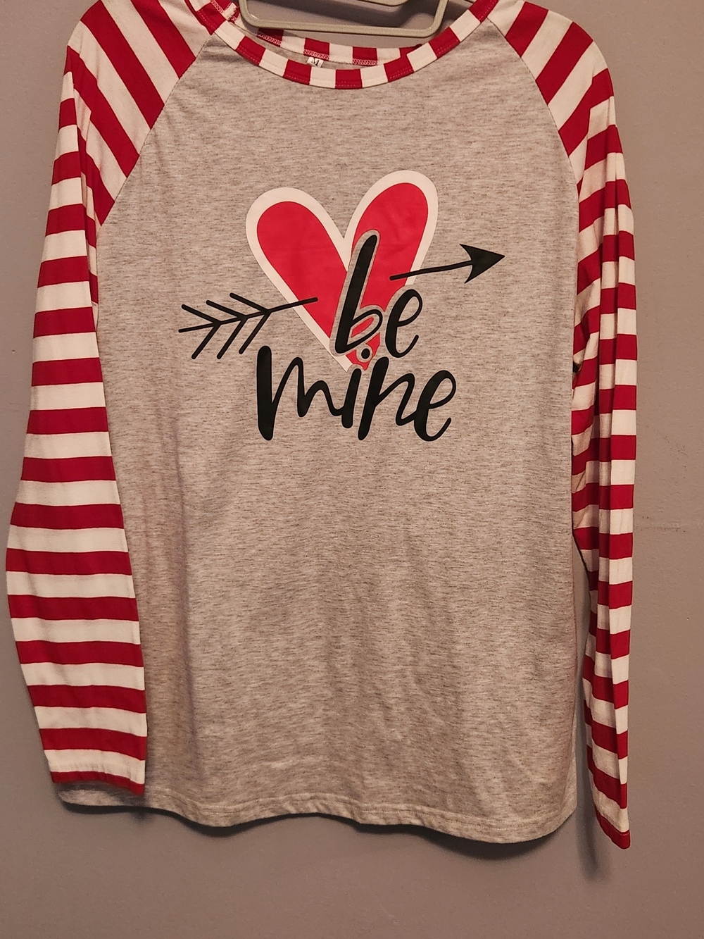 Be Mine Heart Graphic Long Sleeve Tee